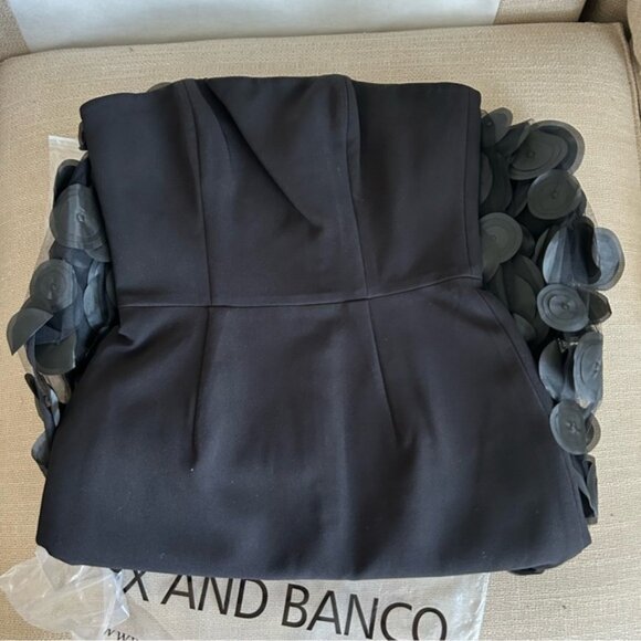 BEST Bronx and Banco Harper Strapless Maxi Dress Gown - Black Cocktail Medium - Picture 9 of 10